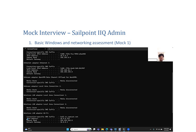 be your cybersecurity and IT support mock interview coach with feedback